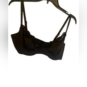 SKIMS Black Lace Trim Bra